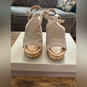 New, never worn! Franco Sarto Tan Wedge Shoes